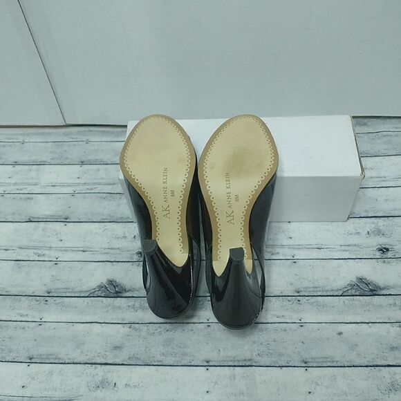 Anne Klein's Woman's SZ 8M Patent Brown Portia Shoes Upper Leather. - Picture 7 of 9